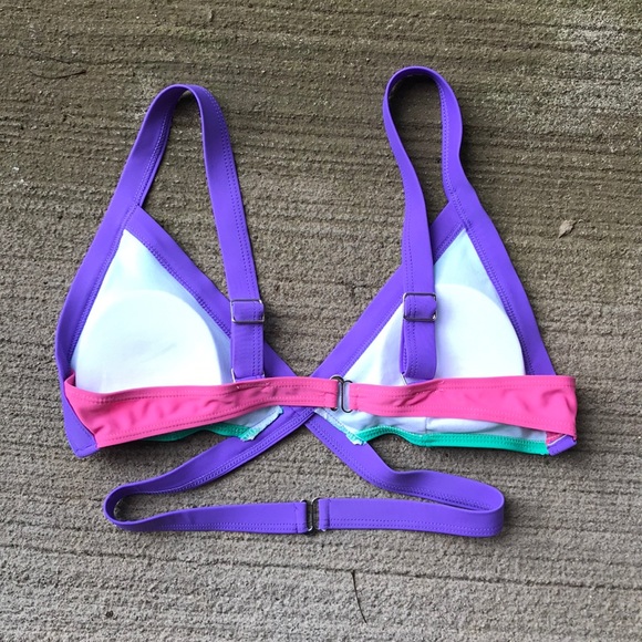 Retro Color Block Strappy Swimsuit - Picture 5 of 6
